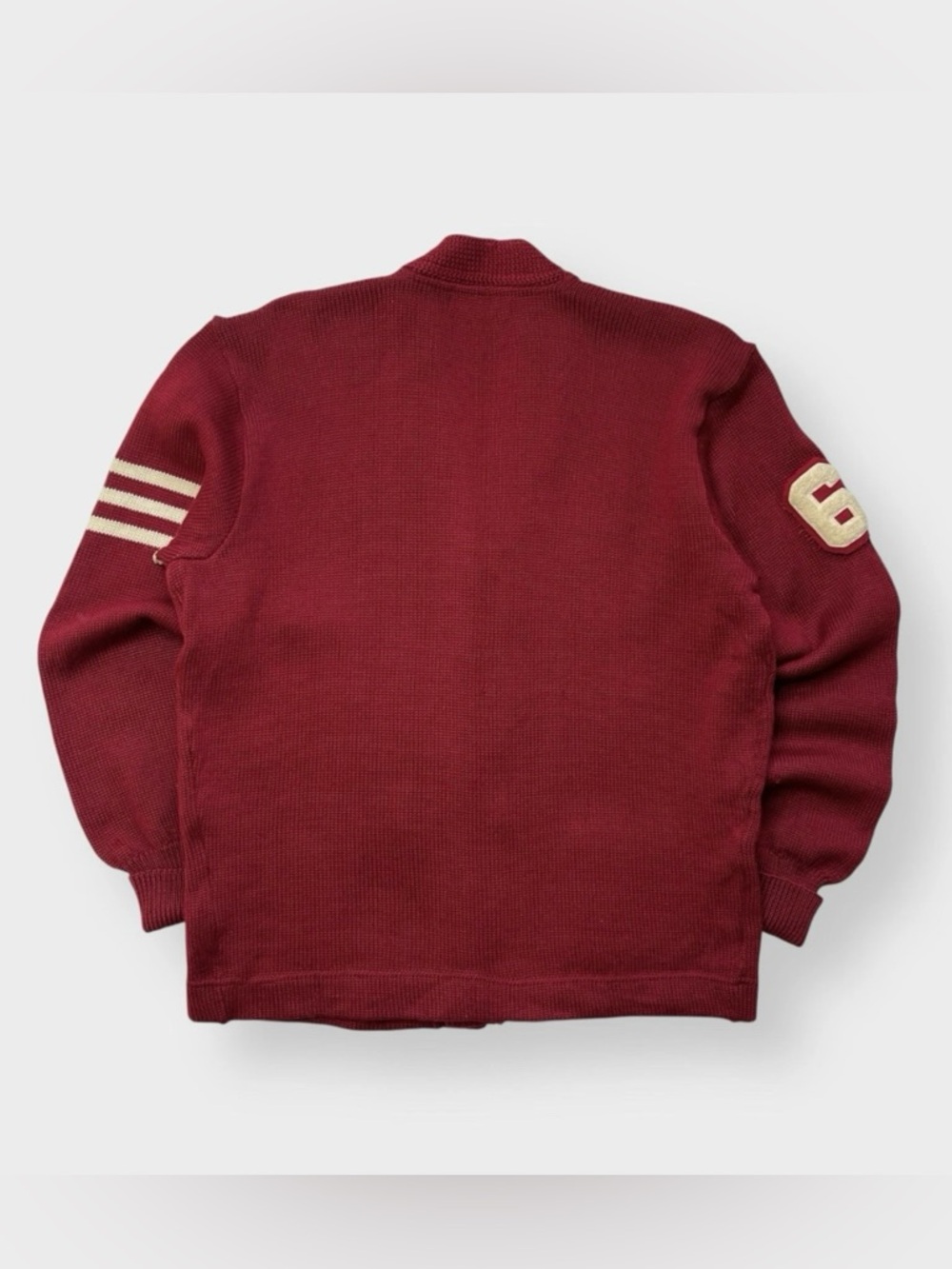 Vintage 60s Dave A Letterman Cardigan Sweater, College Varsity Wool Berkeley XL - Picture 2 of 10